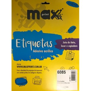 ETIQUETA ADESIVA COM 10FL MAXPRINT 6085 215,9X279,4 MM