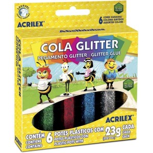 COLA COM GLITER 6 CORES ACRILEX