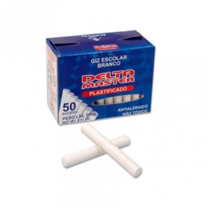 GIZ ESCOLAR BRANCO PLASTIFICADO DELTA MASTER COM 50