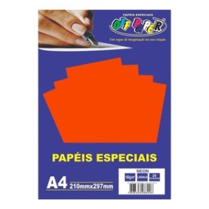 PAPEL NEON LARANJA  20FL OFF PAPER