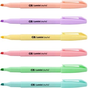 MARCA TEXTO LUMINI 06 CORES PASTEL CIS