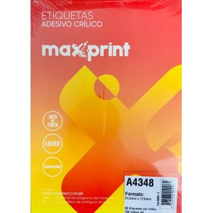 ETIQUETA ADES A4348 COM 100FL 31,0 X 17,0 MAXPRINT