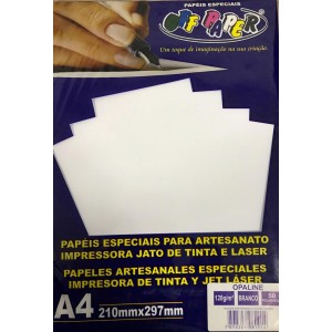 PAPEL OPALINE 120G PC. 5OFLS BRANCO