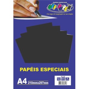 PAPEL COLOR PLUS 120G PRETO 20FL OFF PAPER