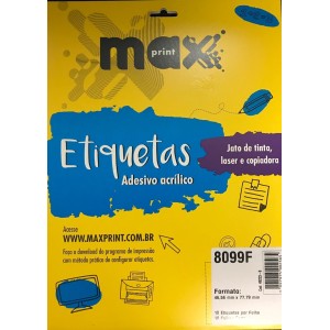 ETIQUETA ADESIVA COM 10FL MAXPRINT 8099F 45,56MMX77,79MM