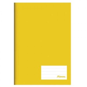 CADERNO UNI BROCHURA AMARELO CD 48FL FORONI