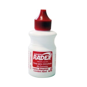 TINTA P/CARIMBO RADEX VERMELHO 40ML