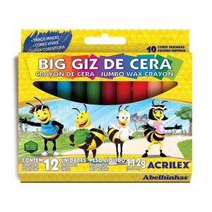 BIG GIZ DE CERA 12 CORES ACRILEX