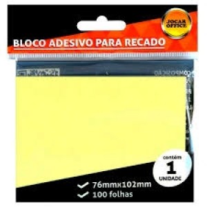 BLOCO DE RECADO ADESIVO JOCAR