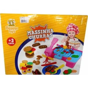 KIT MASSA DE MODELAR CHURRAS BANANA TOYS