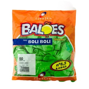 BEXIGA BOLI BOLI 6.5 C/50UNI VERDE LIMAO