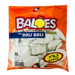 BEXIGA BOLI BOLI 6.5 C/50UNI BRANCO