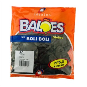 BEXIGA BOLI BOLI PRETO 6.5 C/50 UNI