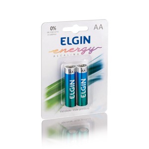 PILHA ALCALINA AA ELGIN LR6 C/02