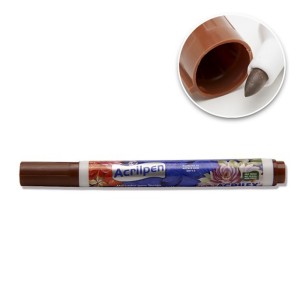 CANETA P/TECIDO ACRILPEN MARROM