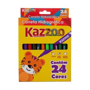 CANETINHA HIDROGRAFICA 24 CORES KAZZOO